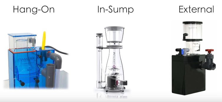 Types of protein skimmers